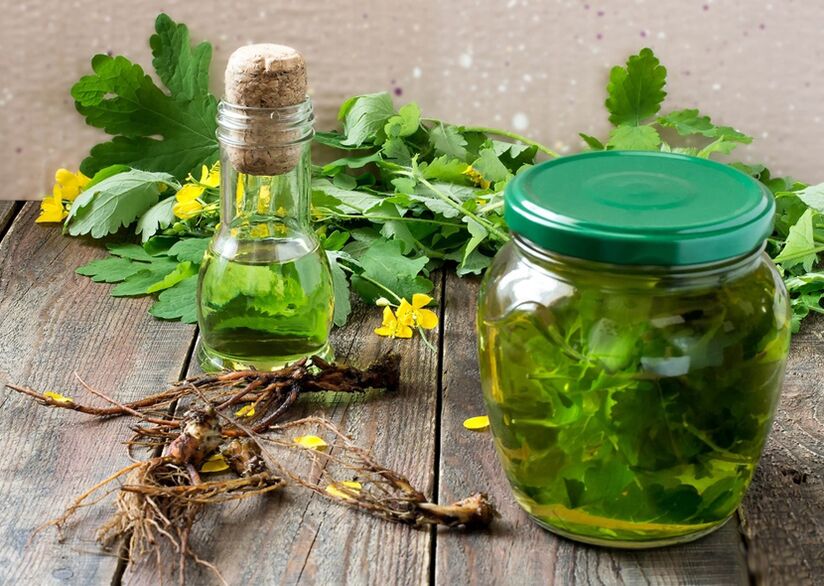 Celandine infusion to combat papillomas.